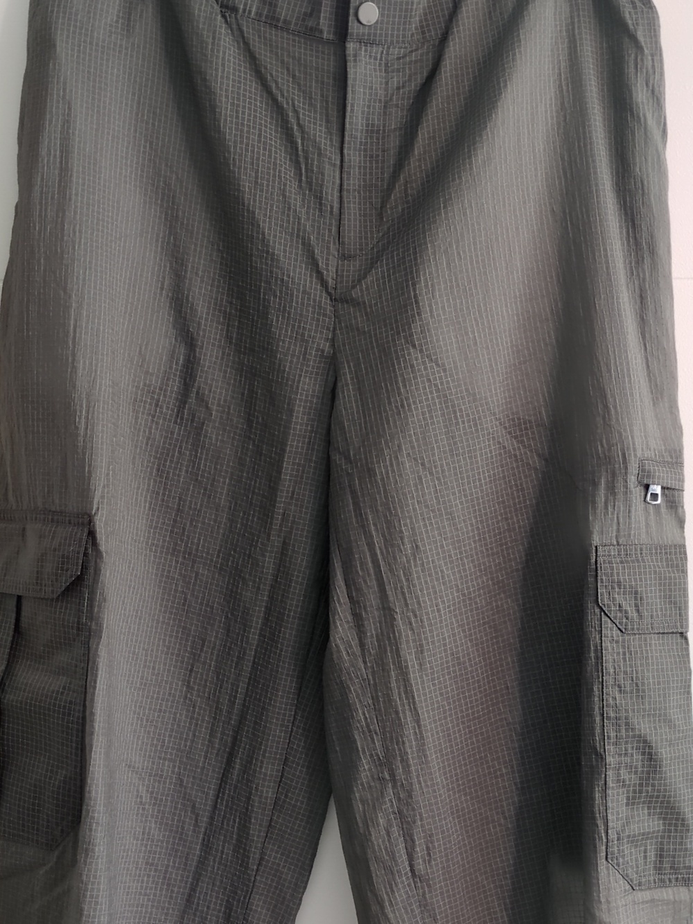 Alo Yoga Semi-Sheer Women's Cargo Jogger Wide Leg Ankle Pants Olive Green Summer - Picture 5 of 8